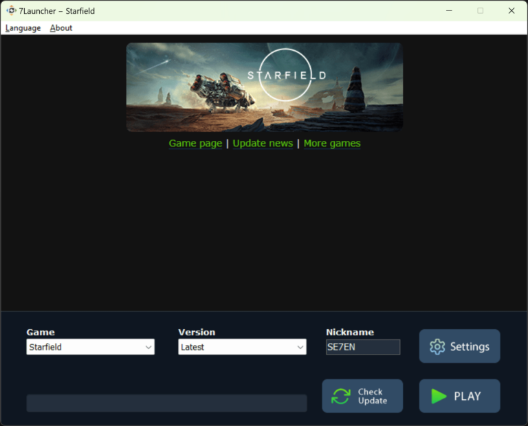 Main interface