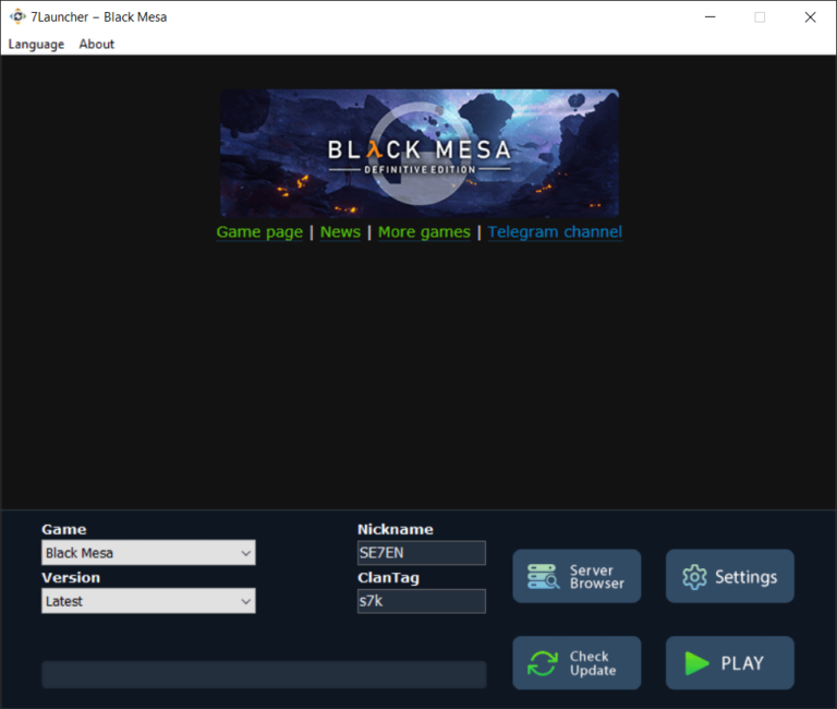 7Launcher interface