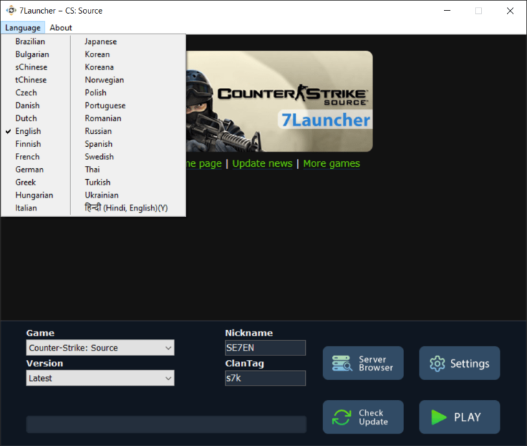 Multilingualism of the Launcher