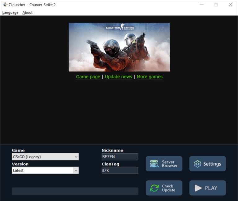 7Launcher interface